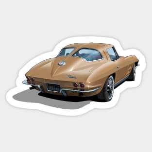 1963 Corvette in gold Sticker